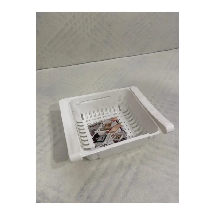 Genel Ürün Organizer Ayarlanabilir Buzdolabı Sepeti Beyaz