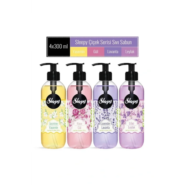 Genel Ürün Çiçek Serisi Sıvı Sabun 4lü Avantaj Paketi 4×300 Ml