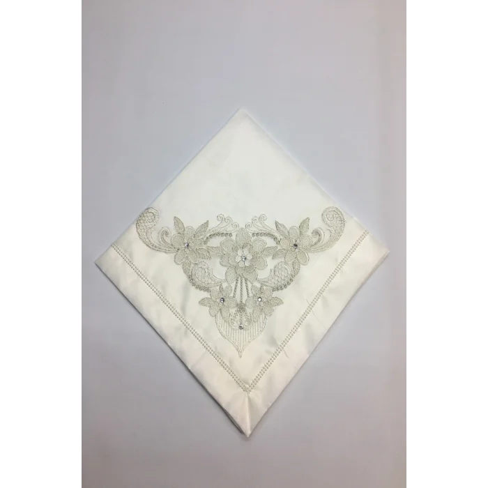 Genel Ürün 3d Fransız Güpürlü Dantel İnci İşlemeli Çeyizlik Monoray Lüks Bohça - Monoray Kumaş Çeyizlik Bohça