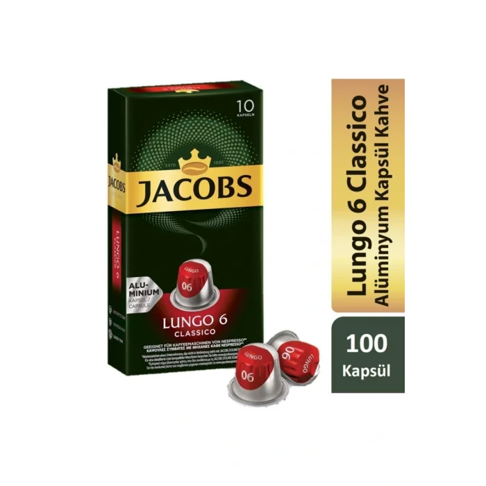 Genel Ürün Lungo 6 Classico Kapsül Kahve 10 X 10 Paket 100 Adet Nespresso Uyumlu