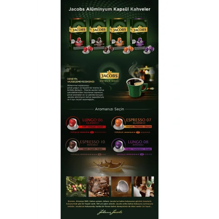 Genel Ürün Lungo 6 Classico Kapsül Kahve 10 X 10 Paket 100 Adet Nespresso Uyumlu