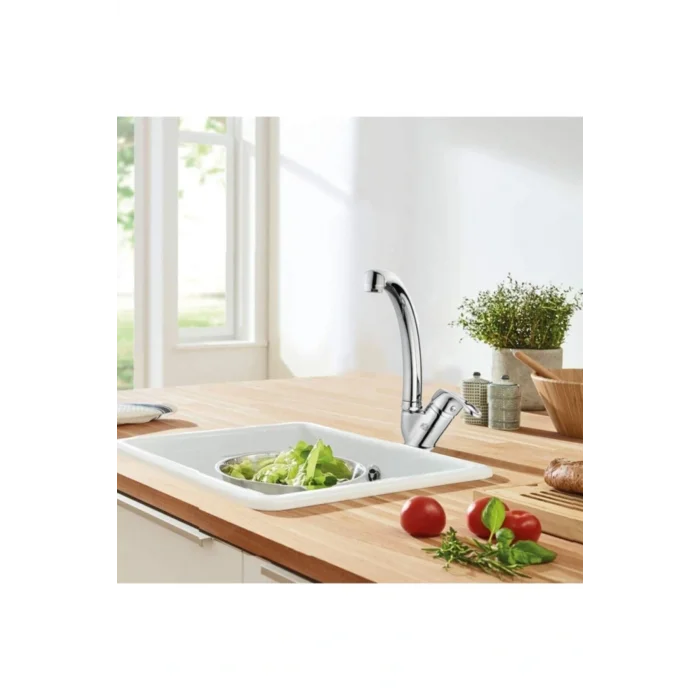 Genel Ürün Beyza Krom Uzun Kuğu Mutfak Eviye Bataryası 5 Yıl Garanti