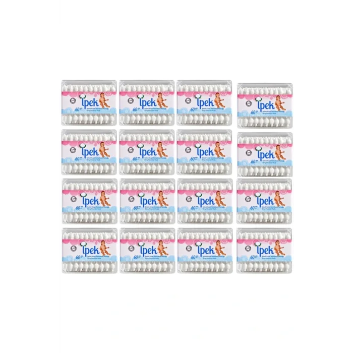 Genel Ürün Bebek Kulak Temizleme Pamuğu 60lı 16 Adet