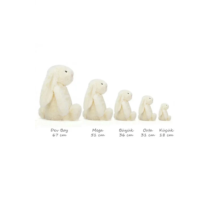 Genel Ürün Bashful Gri Tavşan Büyük Boy 36 cm