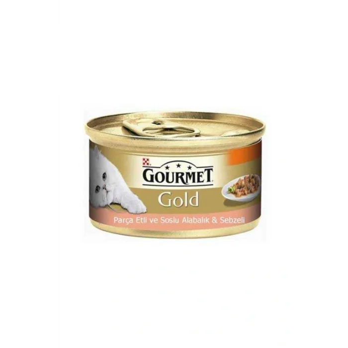Genel Ürün Gold Parça Etli Alabalık Sebze Kedi Konservesi 85 Gr * 24 Adet