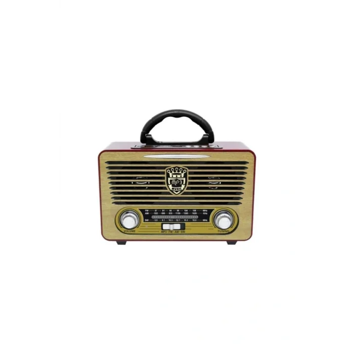 Genel Ürün 2 Yıl Ht 40bt Nostaljik Kumandalı Radyo& Bt Hoparlör Sarı