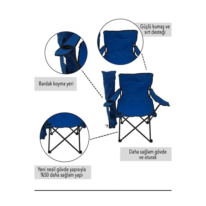 Genel Ürün Tek Kişilik Rejisör Teleskobik Katlanır Kamp Sandalyesi Kırmızı Tekli