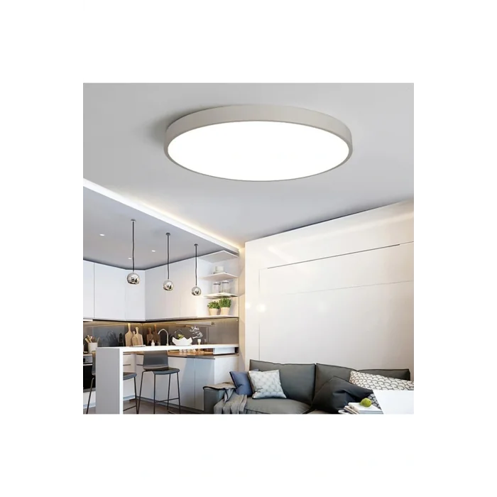 Genel Ürün Led Avize Plafonyer 10drum Tra3033-240-120 Ø120cm Boya:beyaz - Işık:4000k Doğal Beyaz