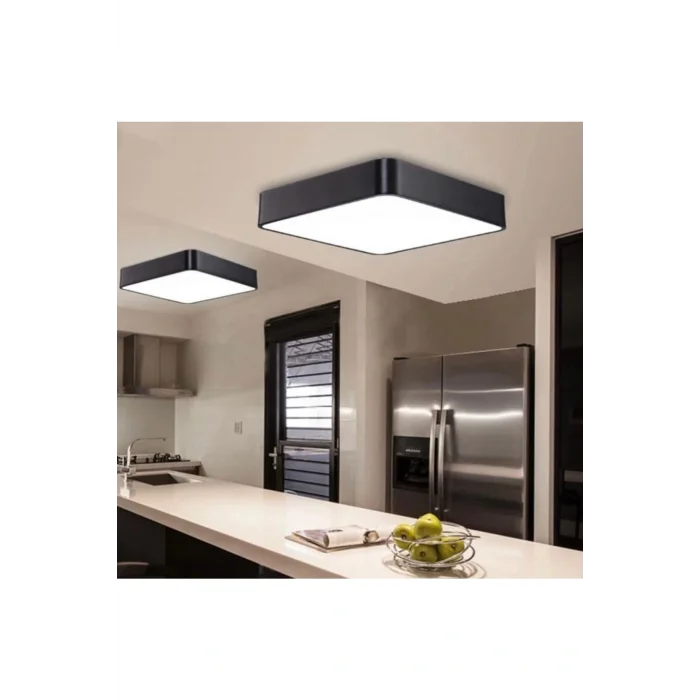 Genel Ürün Led Avize Plafonyer On4gen Tra54069 80*80cm Boya:siyah - Işık:6500k Soğuk Beyaz