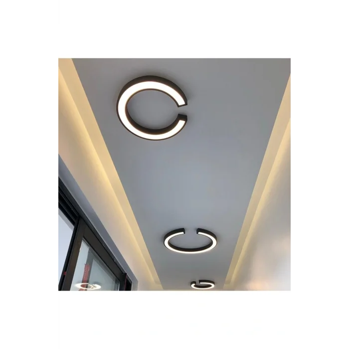 Genel Ürün Led Avize Plafonyer C Vıer Tr2a057 Ø40cm Boya:siyah - Işık:3000k Sıcak Beyaz