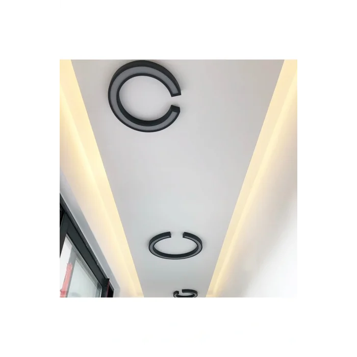Genel Ürün Led Avize Plafonyer C Vıer Tr2a057 Ø40cm Boya:siyah - Işık:3000k Sıcak Beyaz