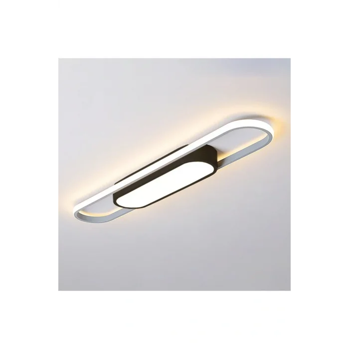 Genel Ürün Led Avize Plafonyer Long Drumbelt Tra34201p 70*18cm Boya:antrasit - Işık:3000k Sıcak Beyaz
