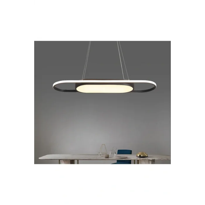 Genel Ürün Led Avize Sarkıt Long Drumbelt Trv34201 Pro 70*18cm Boya:siyah - Işık:3000k Sıcak Beyaz