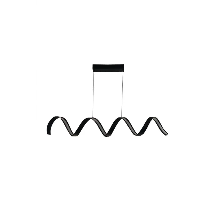 Genel Ürün Led Avize Sarkıt Spıral Larga Tr1v115 Pro 120cm Boya:siyah - Işık:6500k Soğuk Beyaz