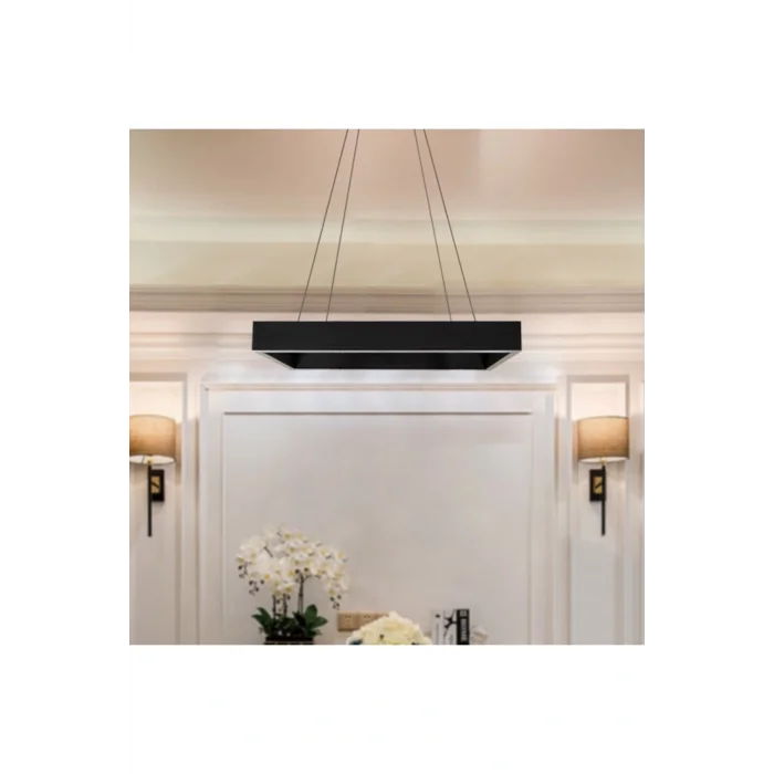 Genel Ürün Led Avize Sarkıt Akad Tra62001 60x60cm Boya:antrasit - Işık:4000k Doğal Beyaz