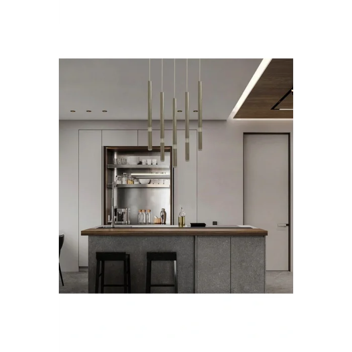 Genel Ürün Led Avize Sarkıt Long Tubo2 Tra83051l 5*ø25mm Boya:siyah - Işık:6500k Soğuk Beyaz