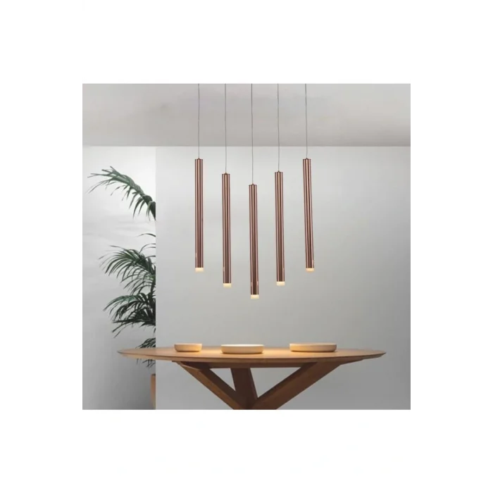 Genel Ürün Led Avize Sarkıt Long Tubo Tra83000l 5*ø25mm Boya:siyah - Işık:4000k Doğal Beyaz