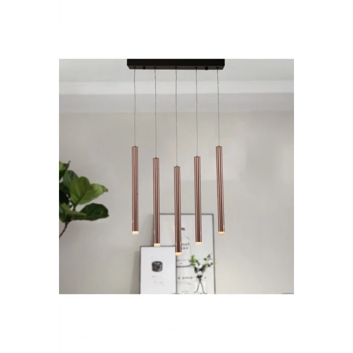 Genel Ürün Led Avize Sarkıt Long Tubo Tra83000l 5*ø25mm Boya:siyah - Işık:4000k Doğal Beyaz