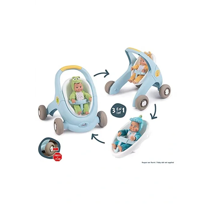 Genel Ürün Minikiss Yürüteç, Bebek Arabası, Puset, Croc Babywalker 3-in-1, 210207
