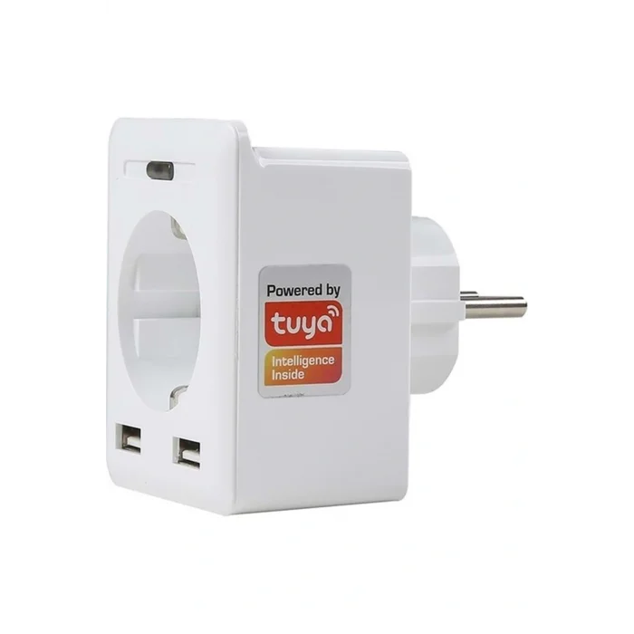 Genel Ürün Swapp Sl-04 10a Akım Korumalı Akıllı Priz 2 Usb 2.4 Wifi Tuya Google Assistant Alexa Siri Destekli