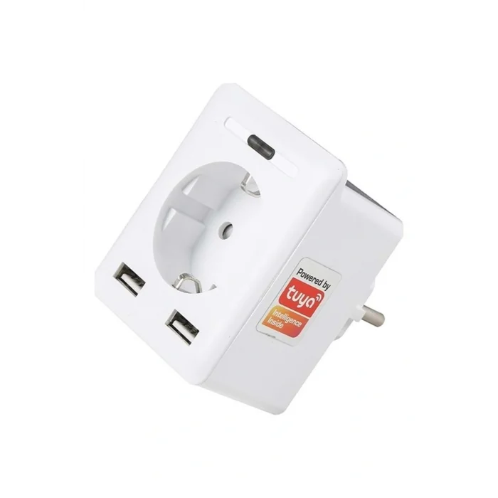 Genel Ürün Swapp Sl-04 10a Akım Korumalı Akıllı Priz 2 Usb 2.4 Wifi Tuya Google Assistant Alexa Siri Destekli