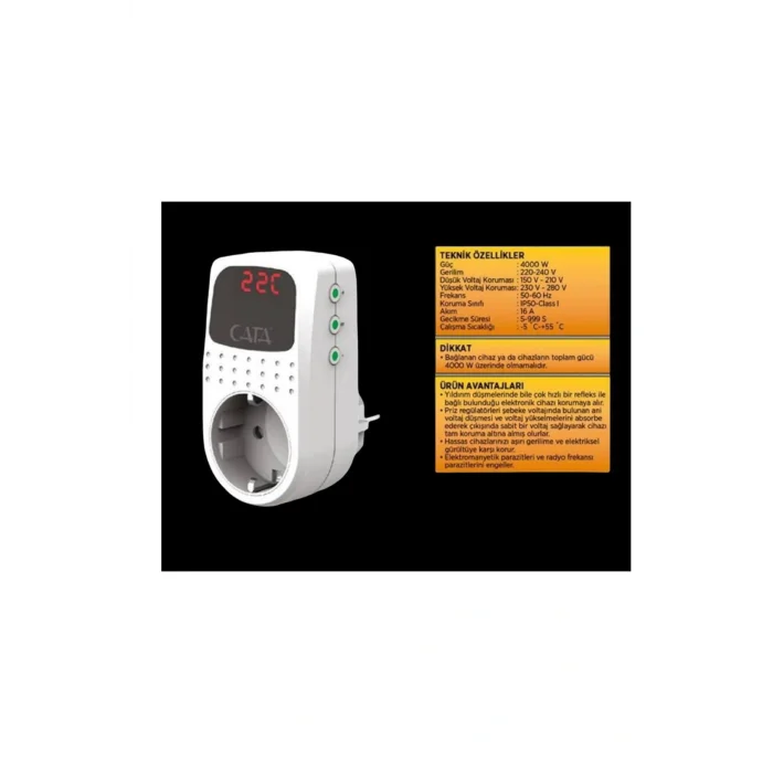 Genel Ürün Tekli Priz Regülatör 4000w 150-280v
