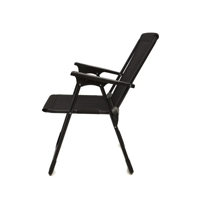 Genel Ürün Natura Kamp Sandalyesi Katlanır Piknik Sandalye Dikdörtgen Bardaklıklı Siyah