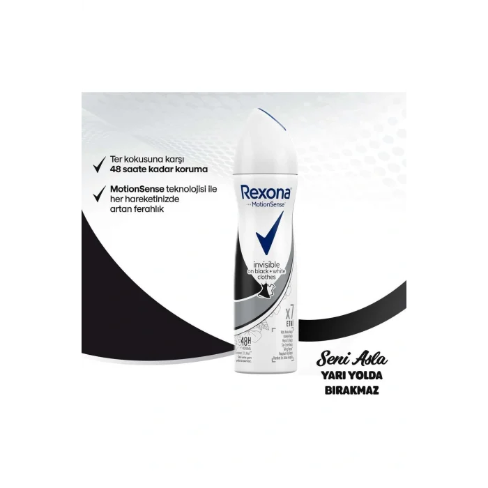 Genel Ürün Kadın Antiperspirant Deodorant Invisible Black White 150 Ml - 3lü Avantaj Paketi