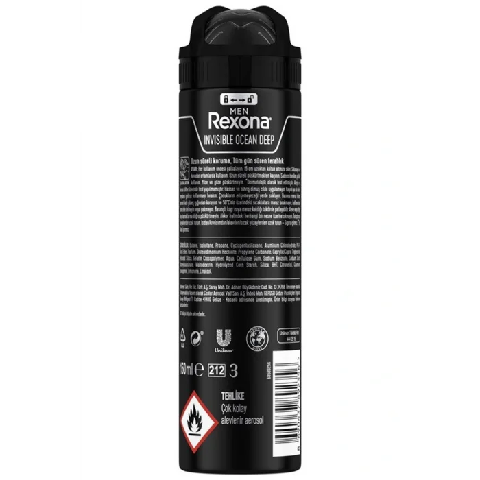 Genel Ürün Men Aerosol Invisible Ocean Erkek Deodorant Sprey 150 Ml