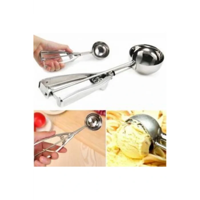 Genel Ürün Dondurma Servis Kaşığı Kepçesi Metal Çek Bırak Dondurma Kepçesi