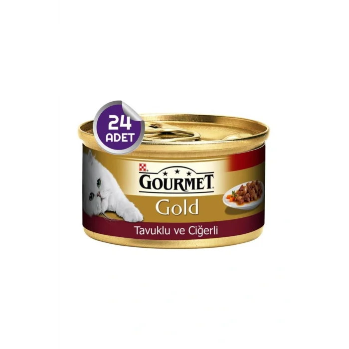 Genel Ürün Gold Tavuklu Ciğerli Kedi Konservesi 85 Gr 24 Adet