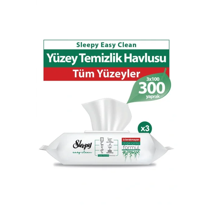 Havlu Easy Clean Yüzey Temizlik Havlusu&Mendili 3X100 (300 Yaprak)