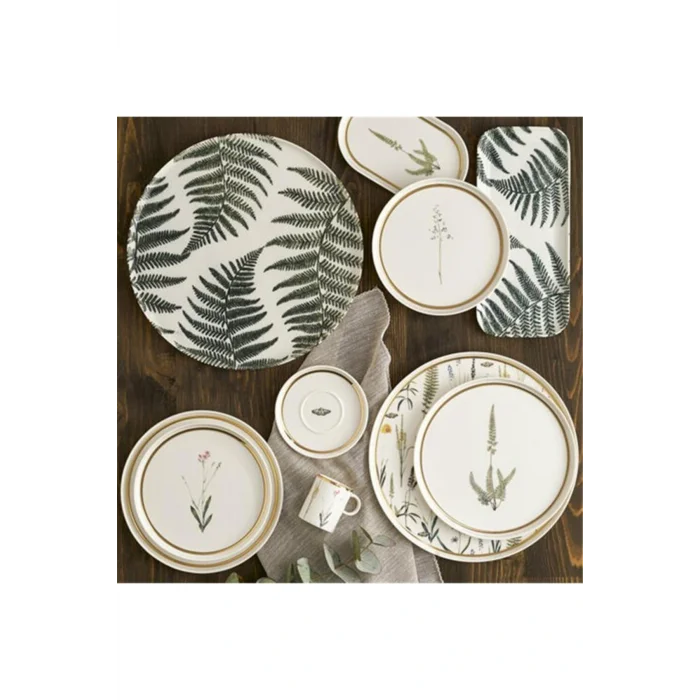 Genel Ürün Botanical Desen4 Tekli Düz Tabak 21cm