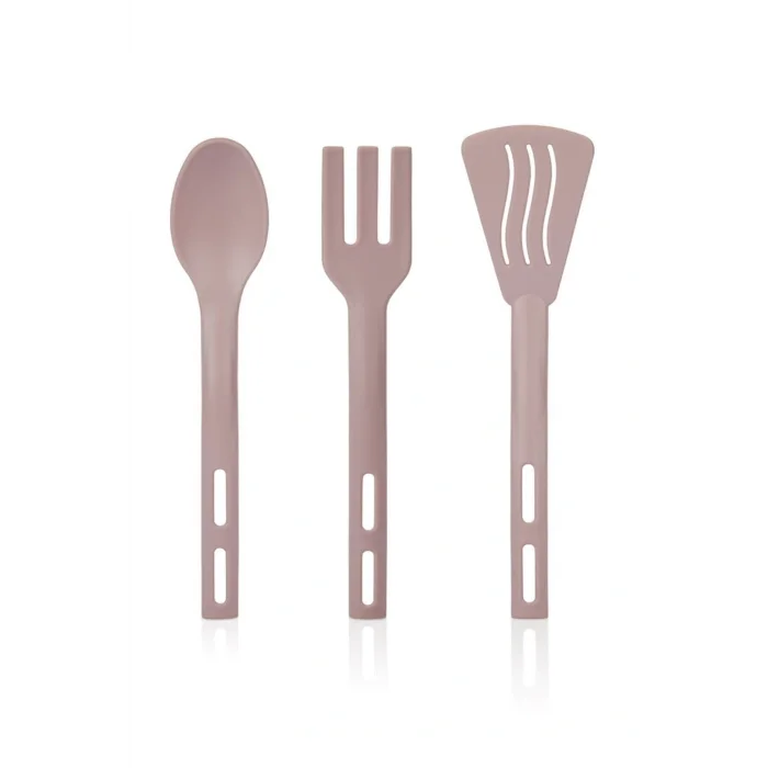 Genel Ürün Servis Seti 3lü Kaşık, Spatula Ve Çatal Mikro Dalga Kullanımına Uygun