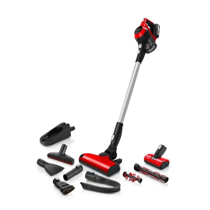 Genel Ürün BBS61PET2 18 V Dikey Şarjlı Süpürge Elektrik Süpürgesi Serie 6 Kırmızı