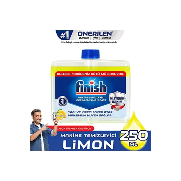 Genel Ürün Limon Ferahlığı Bulaşık Makinesi Temizleyicisi 3 Aylık Kullanım (1 X 250 Ml)