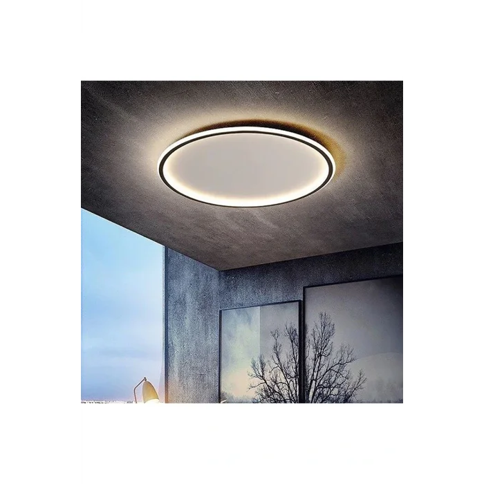 Genel Ürün Led Avize Plafonyer Basıs Trv54106 Pro Ø80cm Boya:siyah - Işık:6500k Soğuk Beyaz