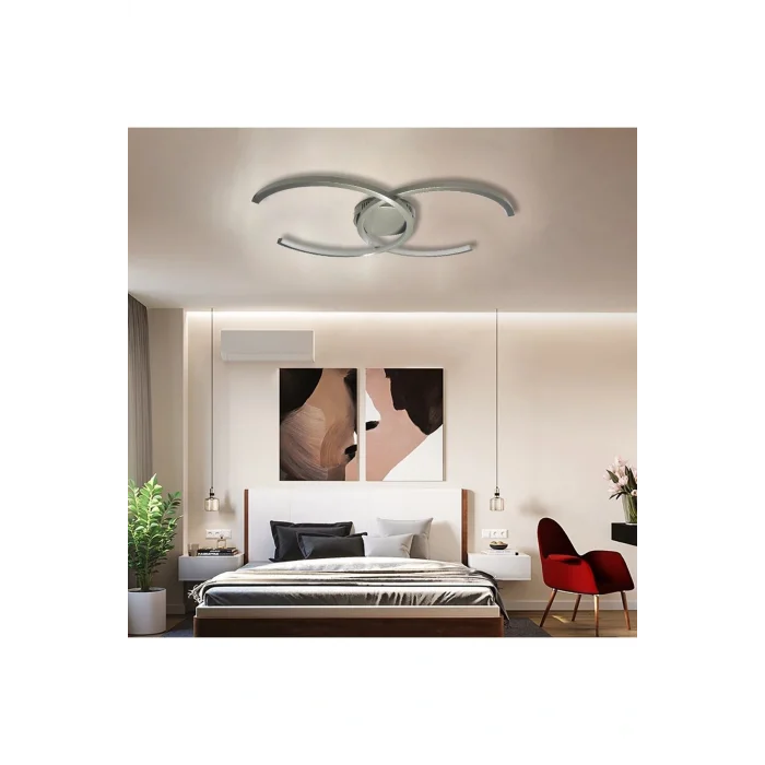 Genel Ürün Led Avize Plafonyer Sırta Tra30076a 90*60cm Boya:beyaz - Işık:3000k Sıcak Beyaz