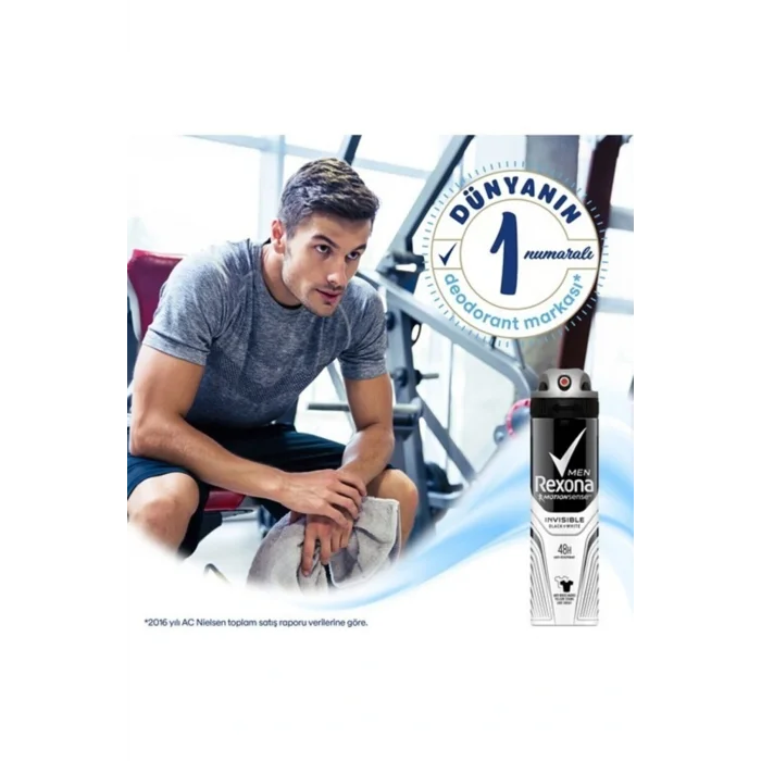Genel Ürün Men Invisible Black+White Deodorant Sprey 150 ML+ Clear Men Cool Sport Menthol Şampuan 180 ML 2li