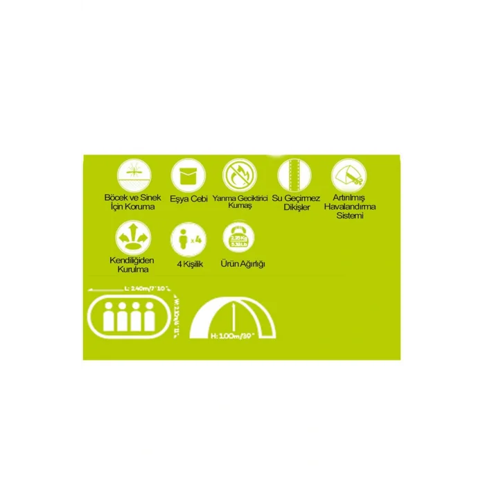 Genel Ürün Pavillo 68087 Coolmount 4 Kişilik Çadır