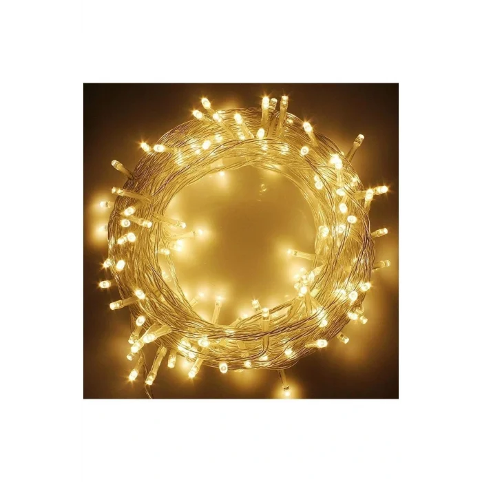 Genel Ürün 5 Metre Fişli Sarı Işık Yılbaşı Sevgililer Günü Özel Gün Kutlama Yeni Yıl Çam Ağacı Işıklandırma