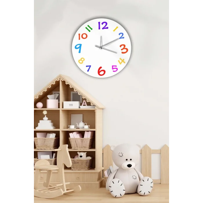 Kol Saati Dekoratif Çocuk Odası Duvar Saati 35x35cm