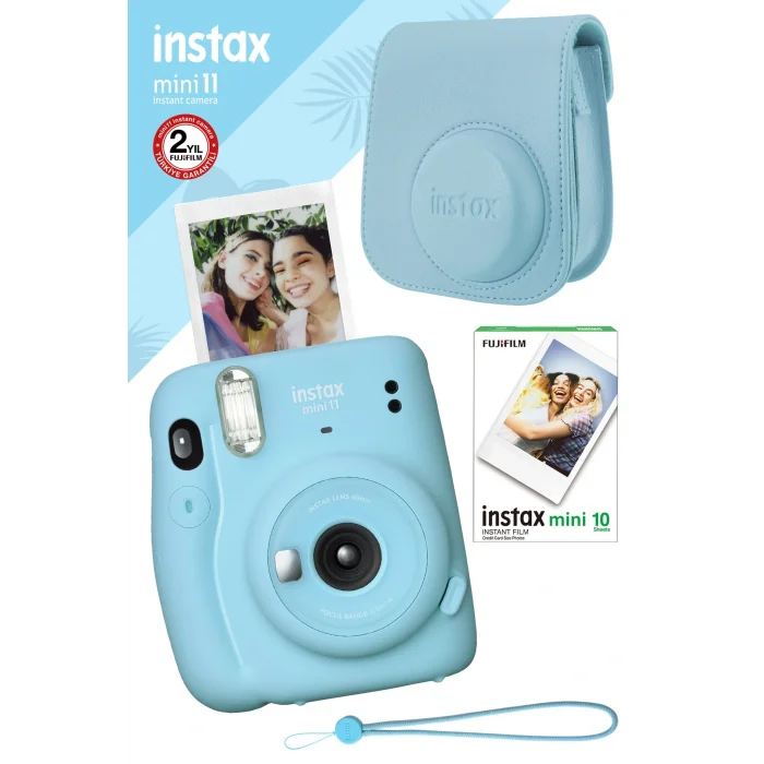 Genel Ürün Instax Mini 11 Mavi Fotoğraf Makinesi Ve Hediye Seti 3