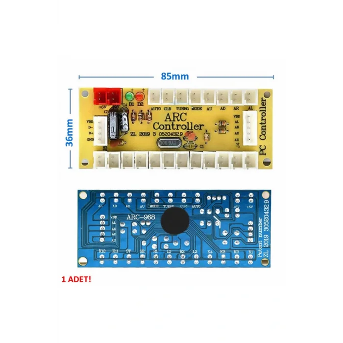 Genel Ürün Arcade Usb Kontrol Kart Seti Pc Joystick Oyun Kol Konsol Buton Kablo Kit 5v Diy Sıfır Gecikme Kit