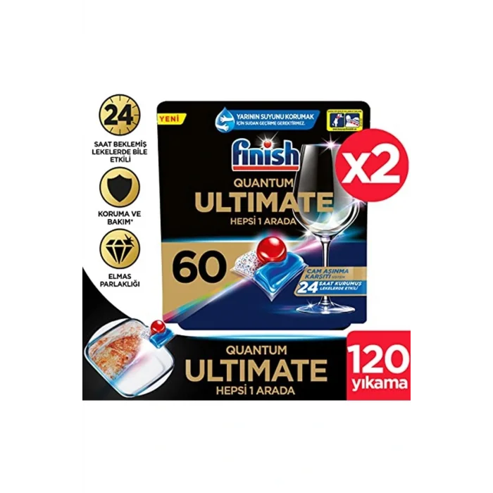 Genel Ürün Quantum Ultimate 120 Kapsül Bulaşık Makinesi Deterjanı Tableti (60x2)