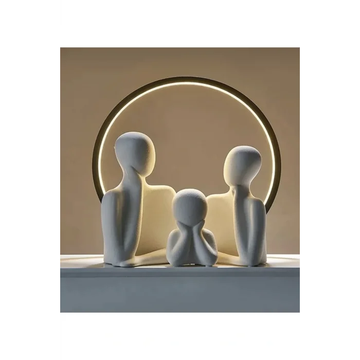 Biblo Üçlü (3) Aile Dekoratif Biblo,heykel,obje Sağlam/pürüzsüz Ev Aksesuar