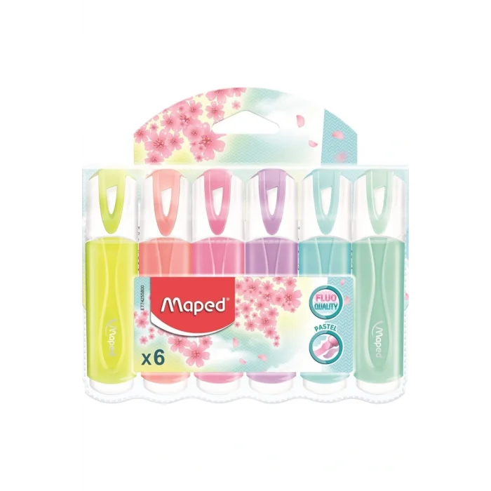 Genel Ürün Pastel 6lı Fosforlu Kalem Seti