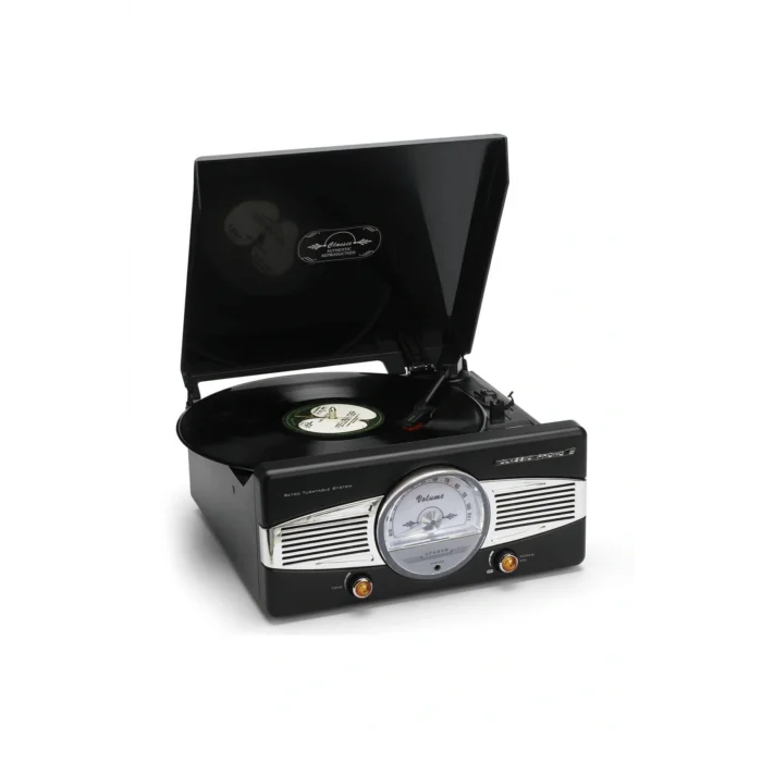 Genel Ürün Tt-27 Siyah Dahili Hoparlörlü Retro Pikap