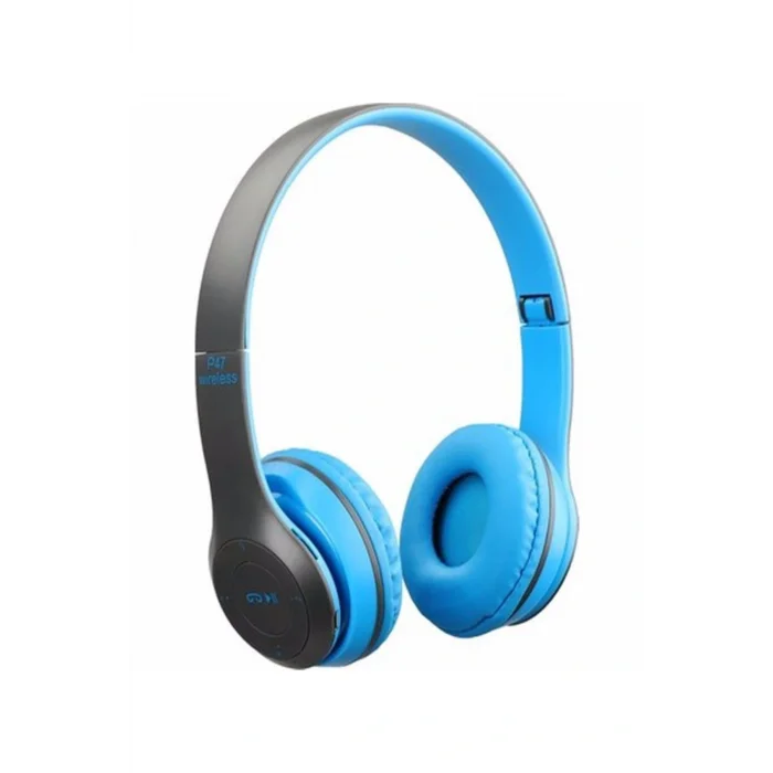 Genel Ürün P47 Katlanabilir Bluetooth Kablosuz Kulaklık - Mavi