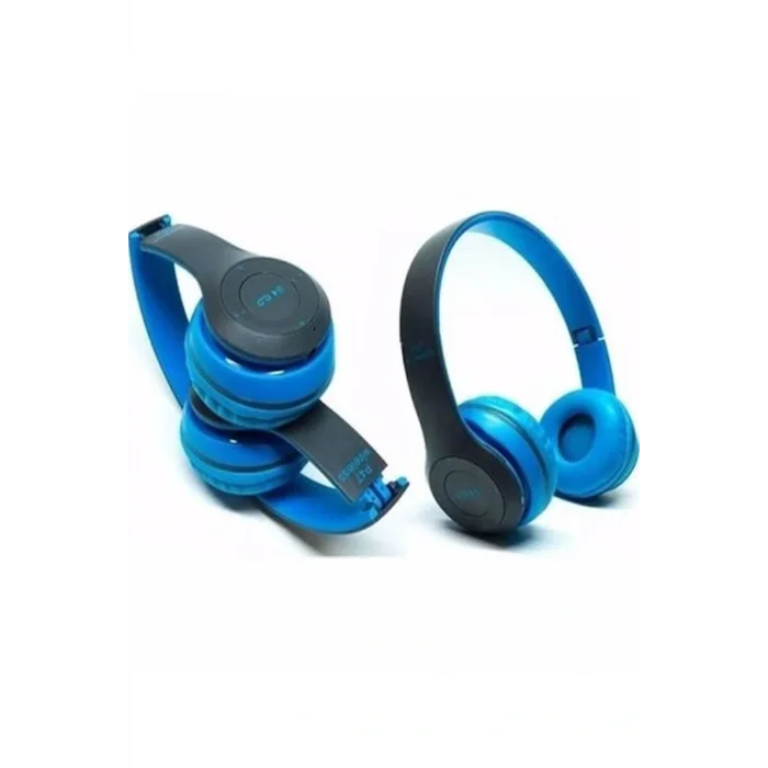 Genel Ürün P47 Katlanabilir Bluetooth Kablosuz Kulaklık - Mavi